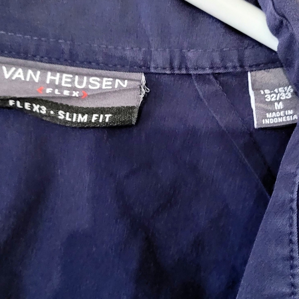 SLIM FIT Blue Button Down Shirt - Picture 3 of 4